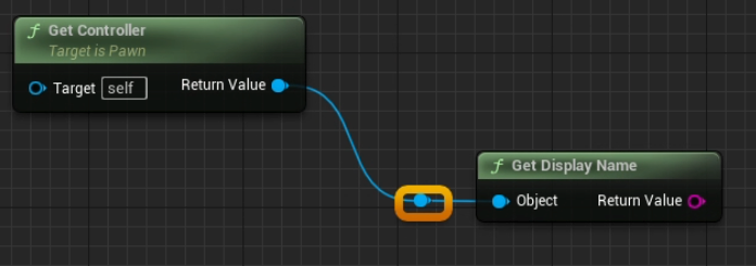 An image of a blueprint reroute node